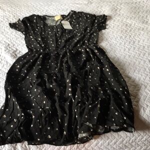 Elegant Black Floral Women's Casual Dress